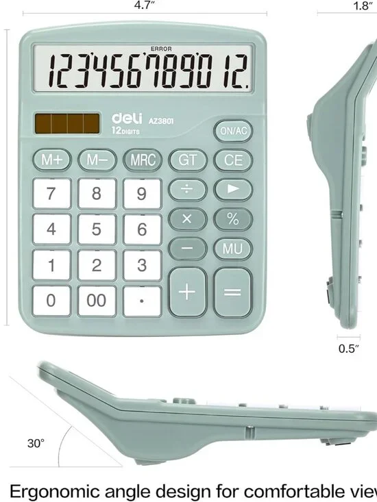 Calculator, Standard Function Desktop Calculators with 12 Digit Large LCD Displa - Picture 2 of 7